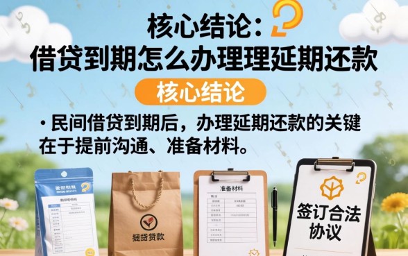 民间借贷到期怎么办理延期还款 民间借贷到期怎么办理延期还款