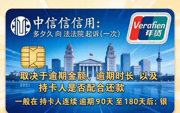 中信信用卡多久向法院起诉一次