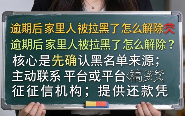 逾期后家里人被拉黑了怎么解除
