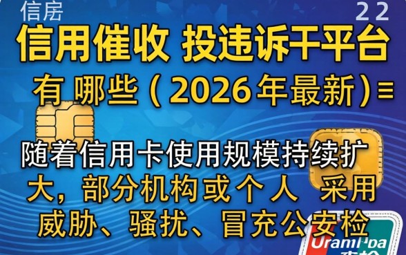 信用卡违法催收投诉平台有哪些