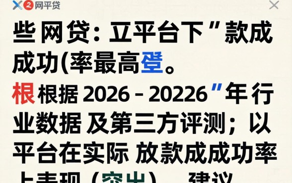 有哪些网贷平台下款成功率最高 有哪些网贷平台下款成功率最高