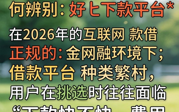 如何辨别好下款的正规借款平台 如何辨别好下款的正规借款平台