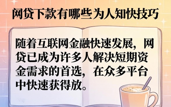 网贷下款有哪些不为人知的技巧