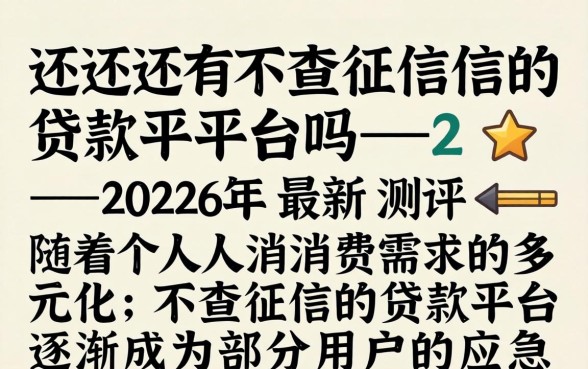 现在还有不查征信的贷款平台吗