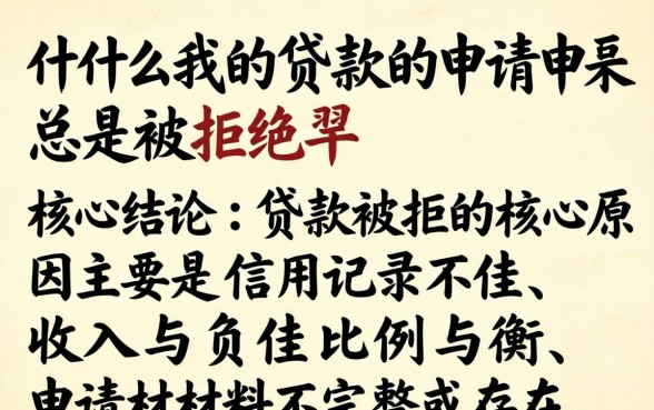 为什么我的贷款申请总是被拒绝 为什么我的贷款申请总是被拒绝