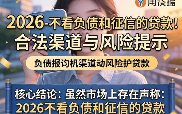 2026不看负债和征信的贷款 2026不看负债和征信的贷款