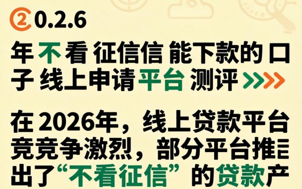不看征信能下款的口子线上申请