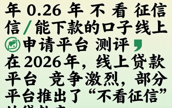 不看征信能下款的口子线上申请