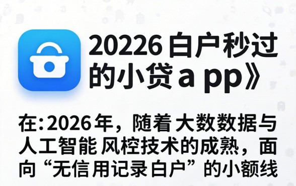 2026白户秒过的小贷app 2026白户秒过的小贷app