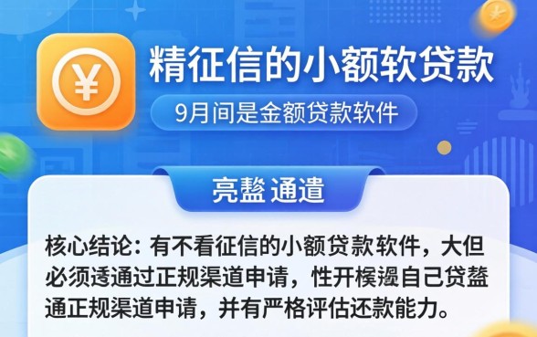 有没有不看征信的小额贷款软件 有没有不看征信的小额贷款软件