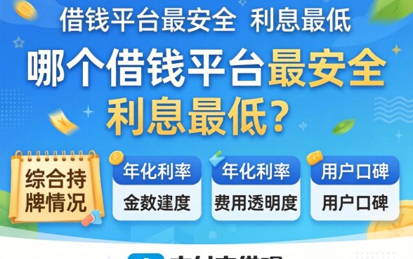 哪个借钱平台最安全 利息最低