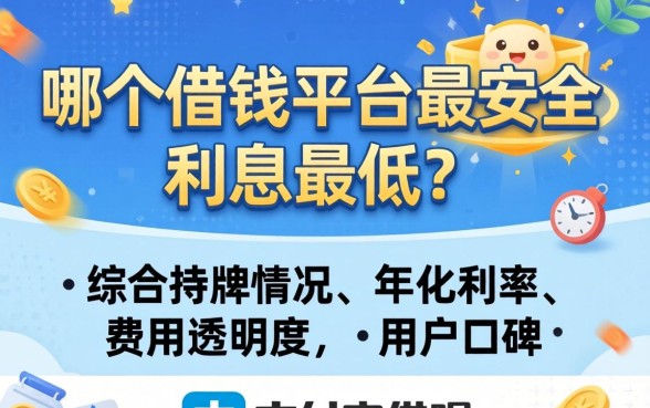 哪个借钱平台最安全 利息最低