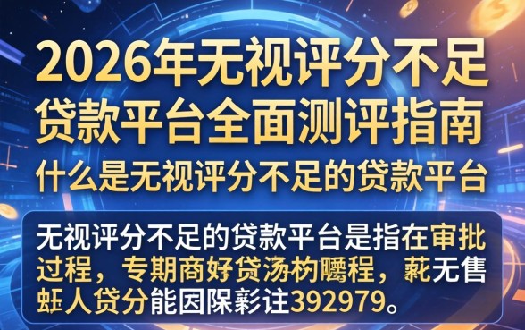 无视评分不足的贷款平台是什么
