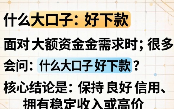什么大口子好下款