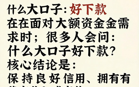 什么大口子好下款