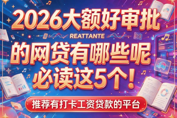 2026大额好审批的网贷有哪些呢必读这5个！推荐有打卡工资贷款的平台