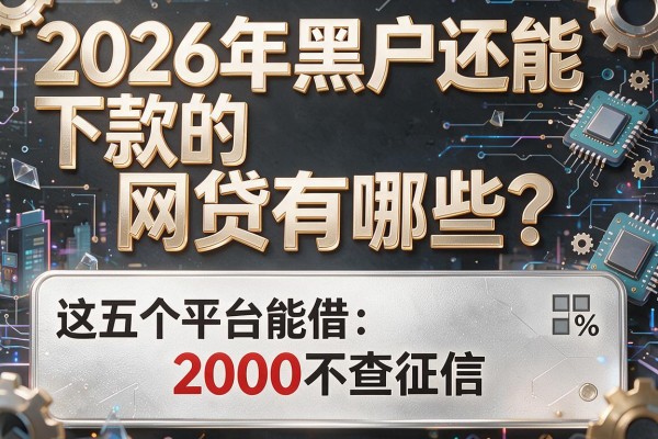 2026年黑户还能下款的网贷有哪些？这五个平台能借2000不查征信
