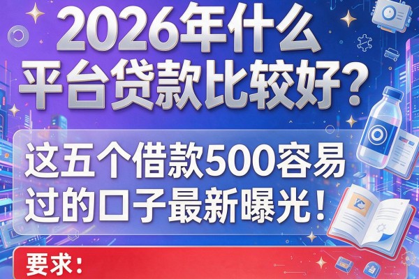 2026年什么平台贷款比较好？这五个借款500容易过的口子最新曝光！