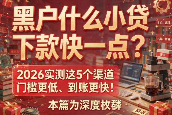 黑户什么小贷下款快一点？2026实测这5个渠道门槛更低、到账更快！本篇为您深度枚举！