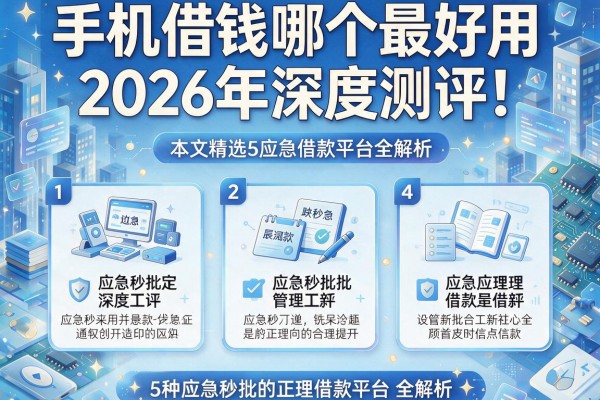 手机借钱哪个最好用2026年深度测评！本文精选5种应急秒批的正规借款平台全解析