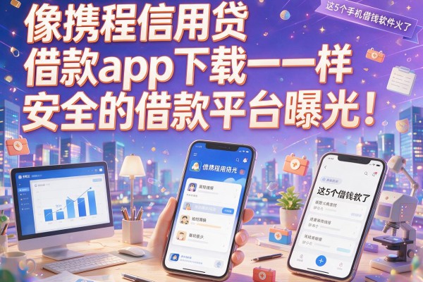 像携程信用贷借款app下载一样安全的借款平台曝光！这5个手机借钱软件火了