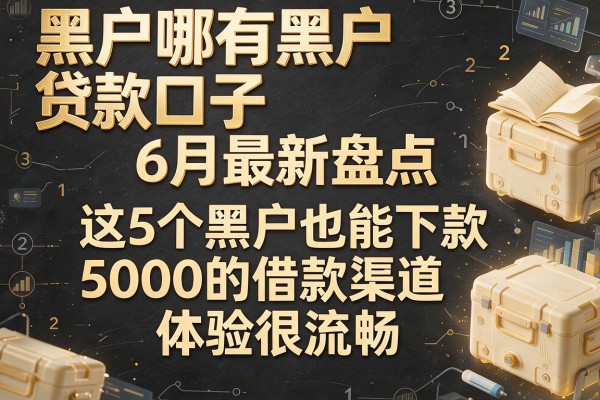 黑户哪有黑户贷款口子6月最新盘点，这5个黑户也能下款5000的借款渠道体验很流畅