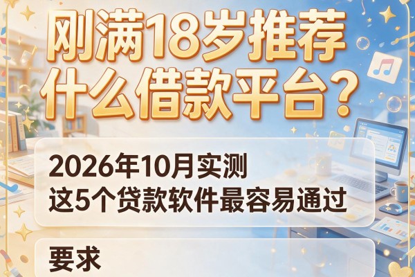 刚满18岁推荐什么借款平台？2026年10月实测这5个贷款软件最容易通过！
