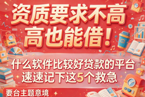 资质要求不高也能借！什么软件比较好贷款的平台速速记下这5个救急