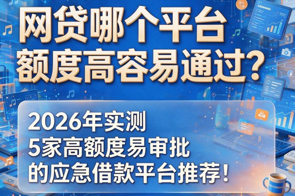 网贷哪个平台额度高容易通过？2026年实测5家高额度易审批的应急借款平台推荐！
