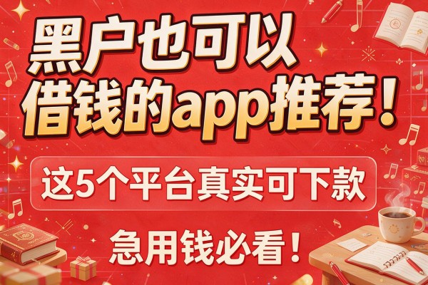 黑户也可以借钱的app推荐！这5个平台真实可下款，急用钱必看！