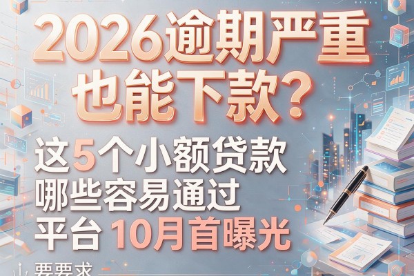 2026逾期严重也能下款？这5个小额贷款哪些容易通过平台10月首曝光