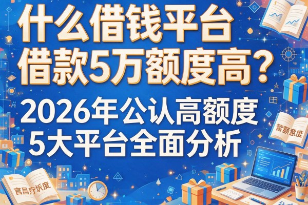 什么借钱平台借款5万额度高？2026年公认高额度5大平台全面分析！