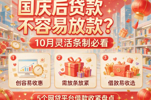 国庆后贷款不容易放款？10月灵活条款必看，附5个网贷平台借款收紧盘点