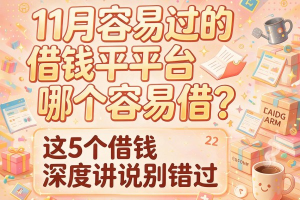 11月容易过的借钱平台哪个容易借？这5个借钱app深度讲说别错过！