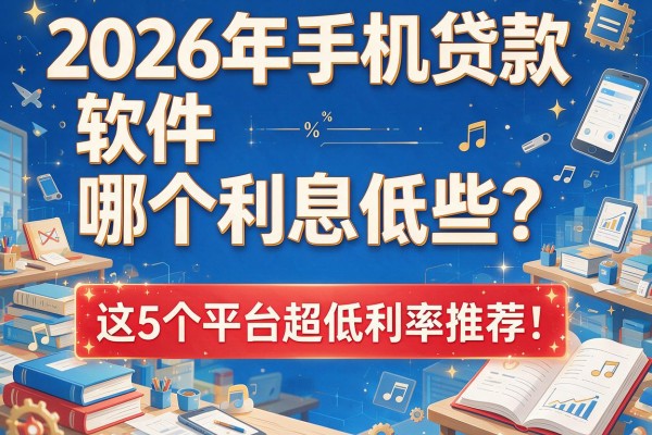 2026年手机贷款软件哪个利息低些？这5个平台超低利率推荐！