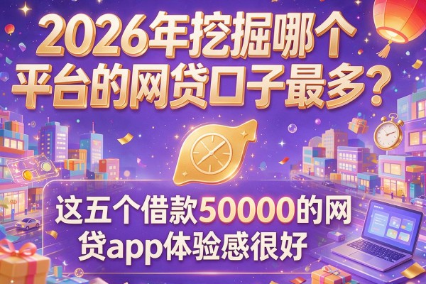 2026年挖掘哪个平台的网贷口子最多？这五个借款50000的网贷app体验感很好