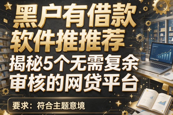 黑户有借款软件推荐：揭秘5个无需复杂审核的网贷平台