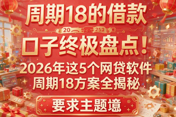 周期18的借款口子终极盘点！2026年这5个网贷软件周期18方案全揭秘