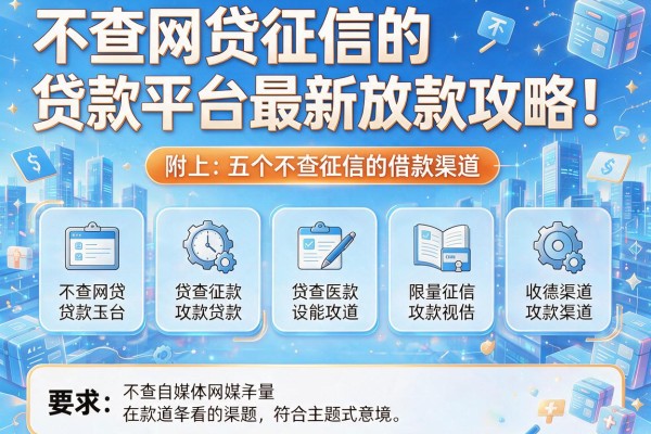 不查网贷征信的贷款平台最新放款攻略！附上五个不查征信的借款渠道