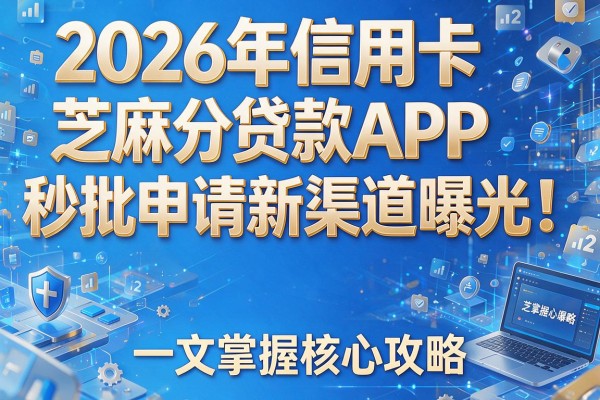 2026年信用卡与芝麻分贷款APP秒批申请新渠道曝光！一文掌握核心攻略