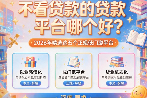 不看贷款的贷款平台哪个好？2026年精选这五个正规低门槛平台，本文为您深度拆解！