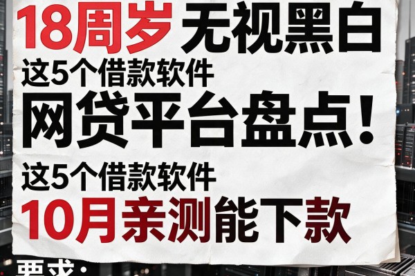 18周岁无视黑白的网贷平台盘点！这5个借款软件10月亲测能下款