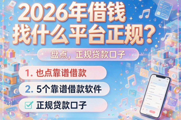 2026年借钱找什么平台正规？盘点5个靠谱借款软件正规贷款口子