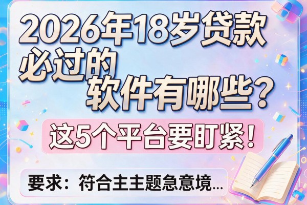 2026年18岁贷款必过的软件有哪些？这5个平台要盯紧！