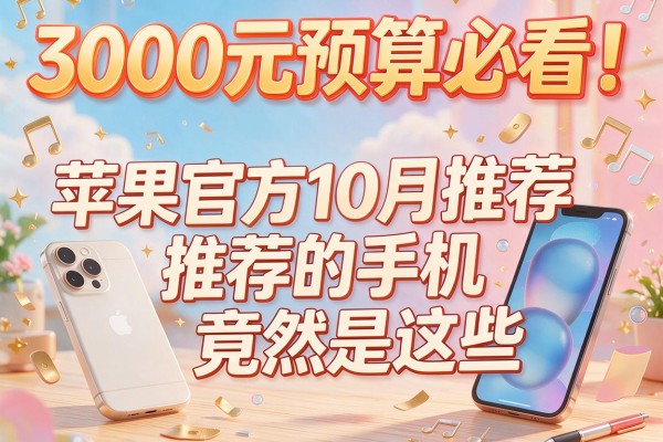 3000元预算必看！苹果官方10月推荐的手机竟然是这些