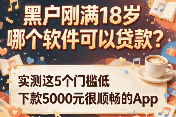 黑户刚满18岁哪个软件可以贷款？实测这5个门槛低、下款5000元很顺畅的App