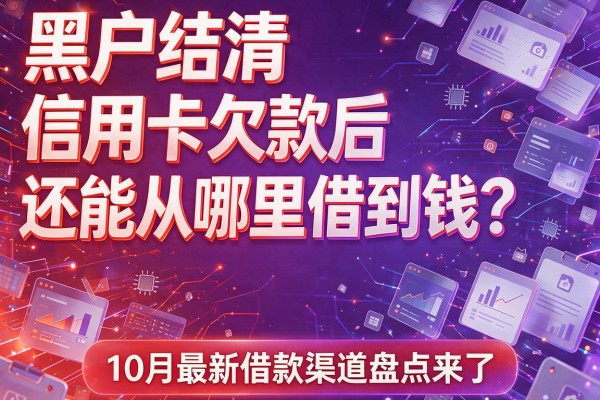 黑户结清信用卡欠款后还能从哪里借到钱？10月最新借款渠道盘点来了