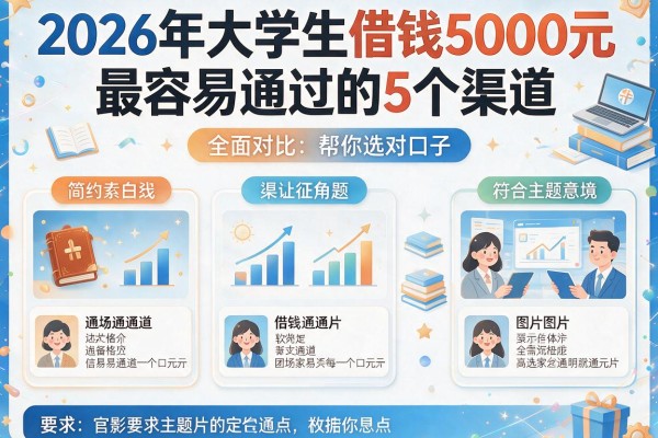 2026年大学生借钱5000元最容易通过的5个渠道，全面对比帮你选对口子