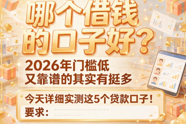 哪个借钱的口子好？2026年门槛低又靠谱的其实有挺多，今天详细实测这5个贷款口子！