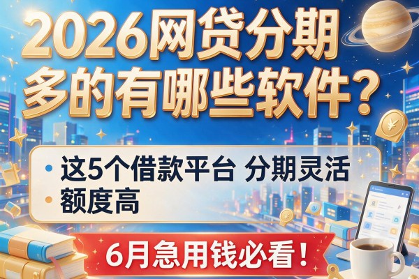 2026网贷分期多的有哪些软件？这5个借款平台分期灵活、额度高，6月急用钱必看！